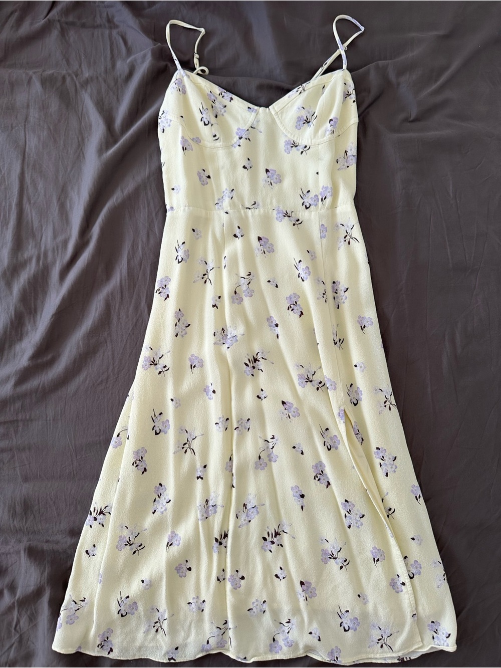 Aritzia Sunday Best (Sundeh) Viola Midi Dress in Spring Toss Vanilla